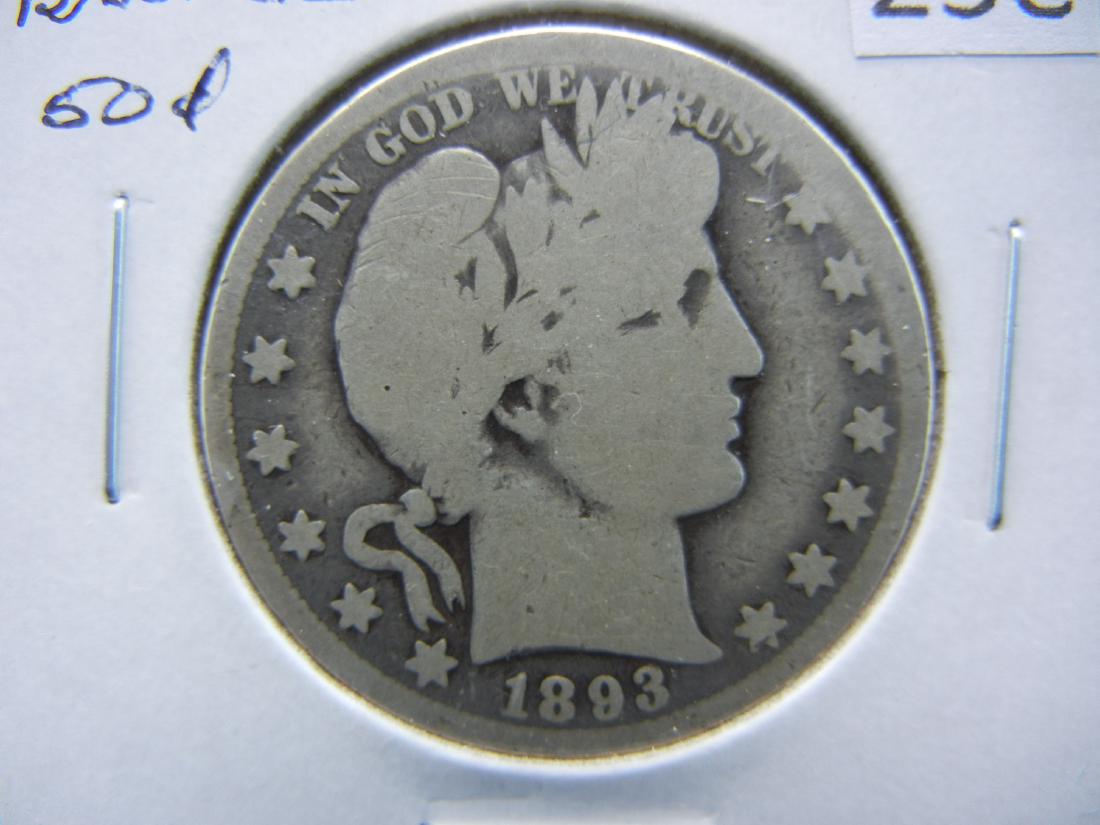 1893-O Barber Half Dollar .  Good. (1 of 3)