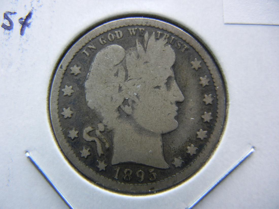 1895 Barber Quarter .  VG. (1 of 3)