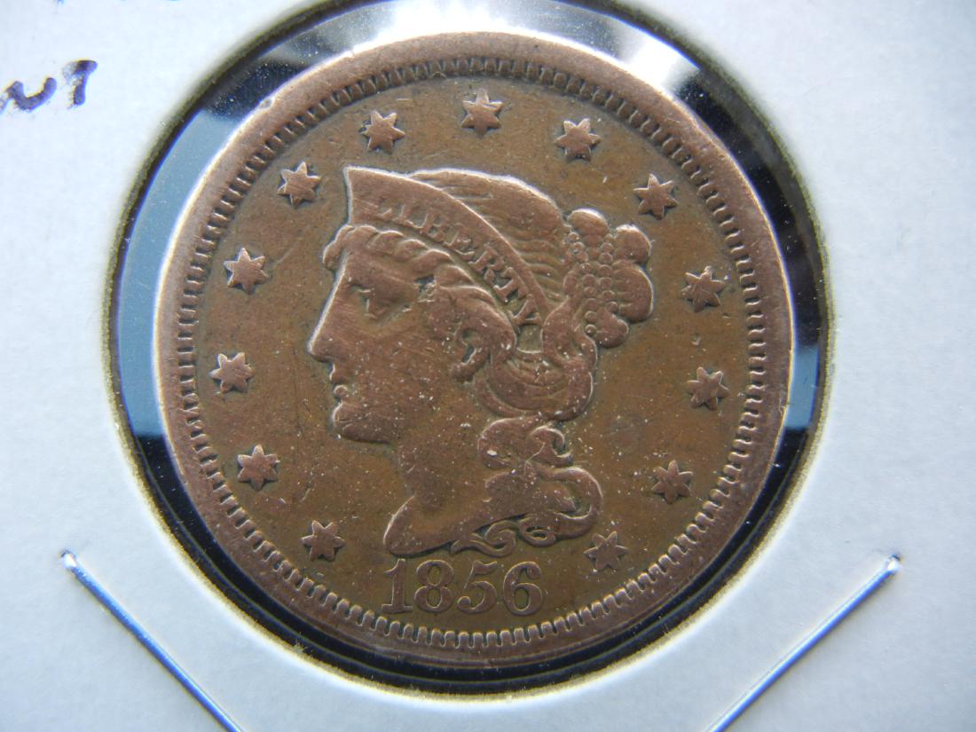 1856 Large Cent.  VF Details. (1 of 3)