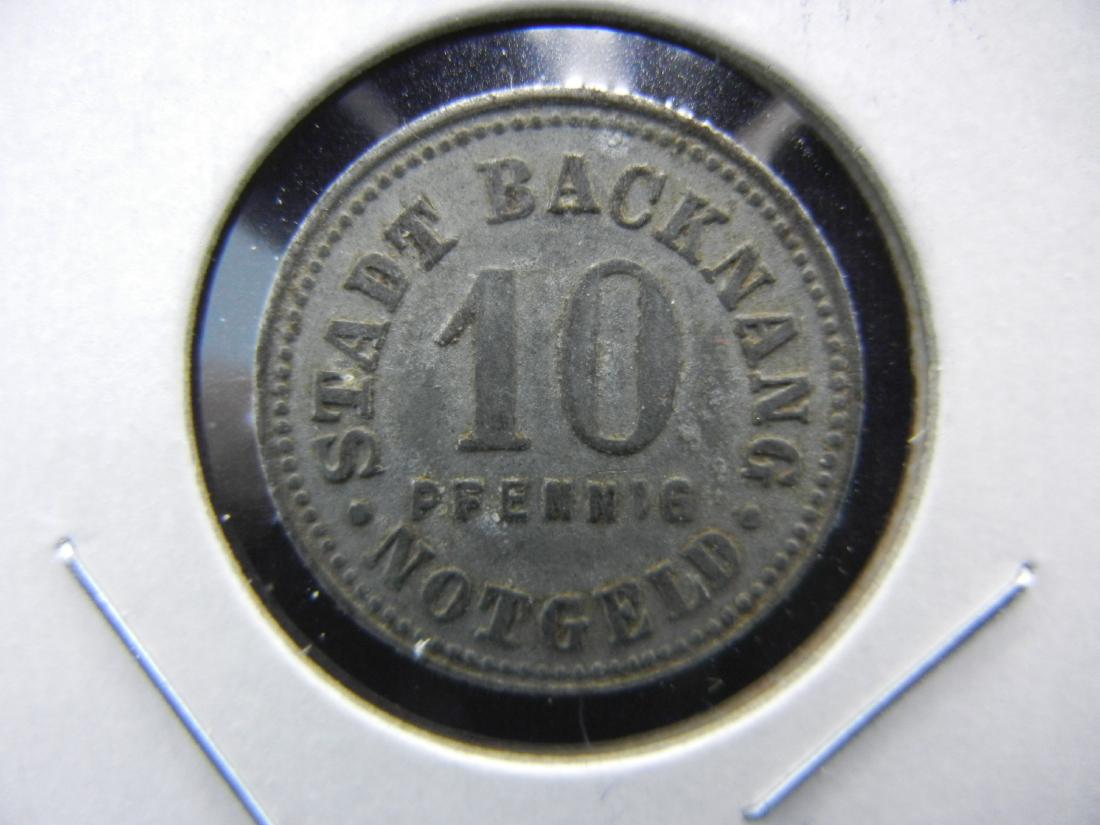 Germany-Backnang 10 Pfennig Notgeld.  Rare. (1 of 3)