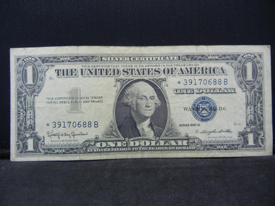1957 B Star Note One Dollar Silver Certificate (1 of 3)