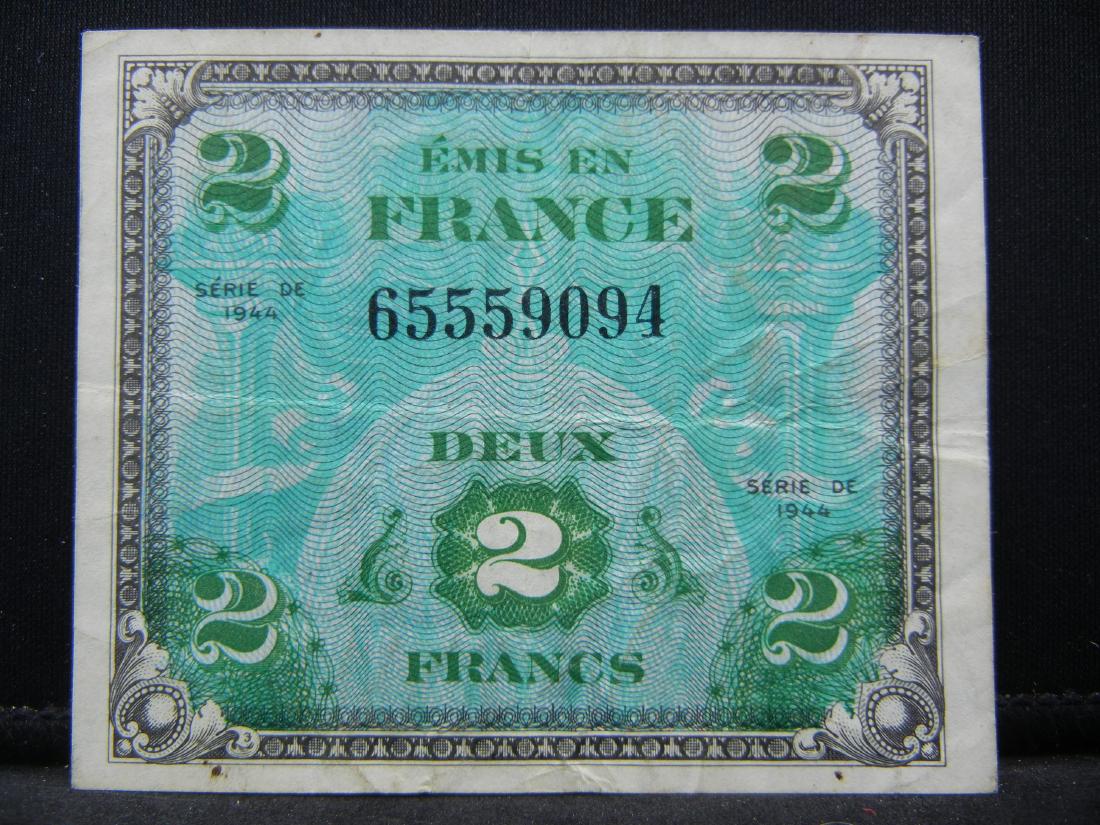 1944 Two Francs France Millitary Payment Certificate (1 of 2)