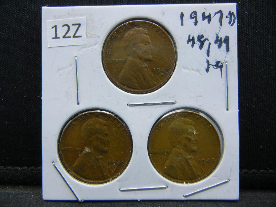 1947-D, 1948, 1949 Lincoln Wheat Cents (1 of 2)