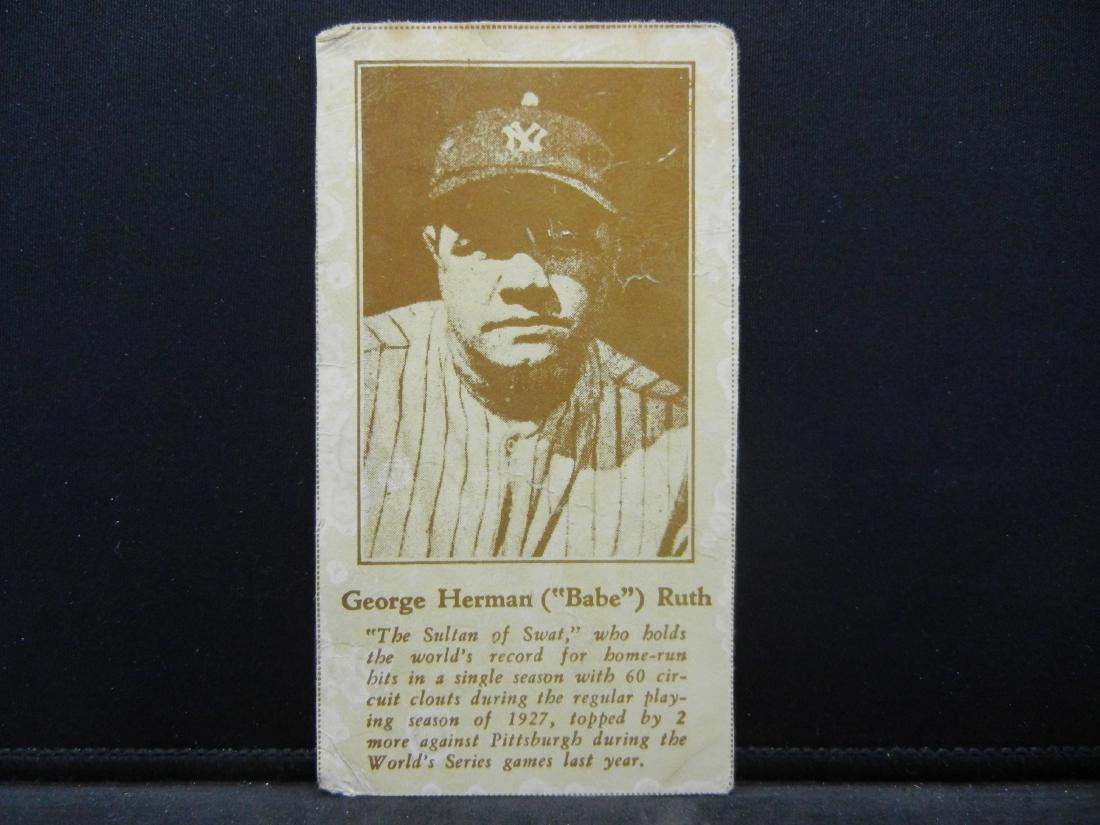 1928 Fro-Joy Babe Ruth Blank Back Rare (1 of 2)