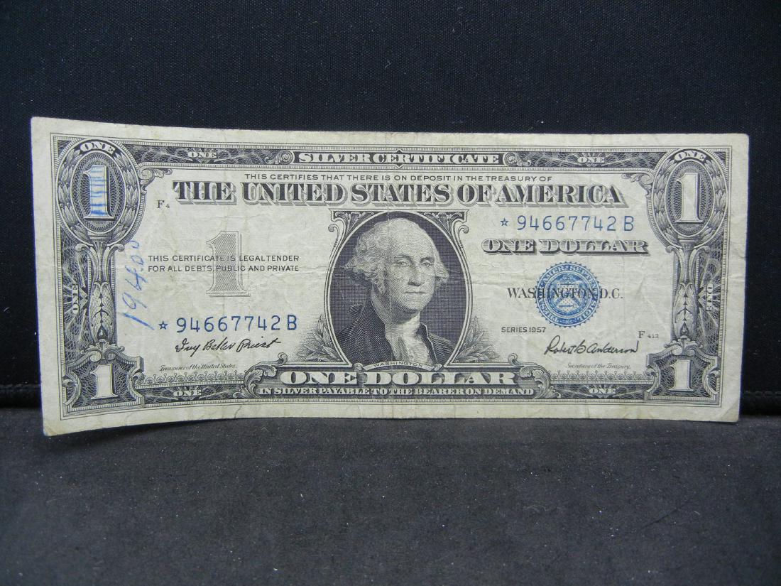1957 $1 US Silver Star Note (1 of 3)