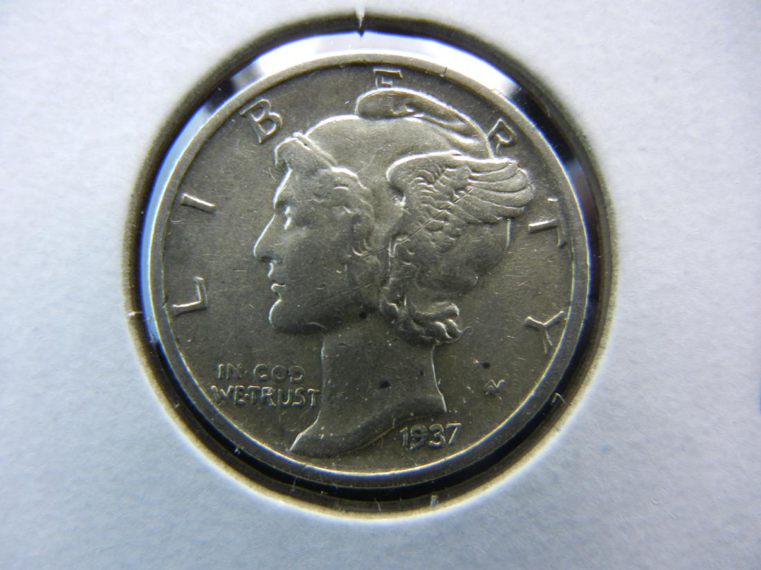 1937 S Mercury Dime XF (1 of 3)