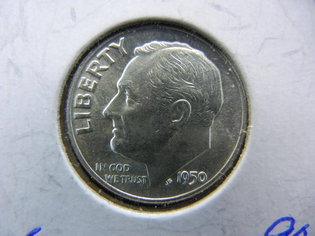 1950 Roosevelt Dime Gem BU (1 of 3)