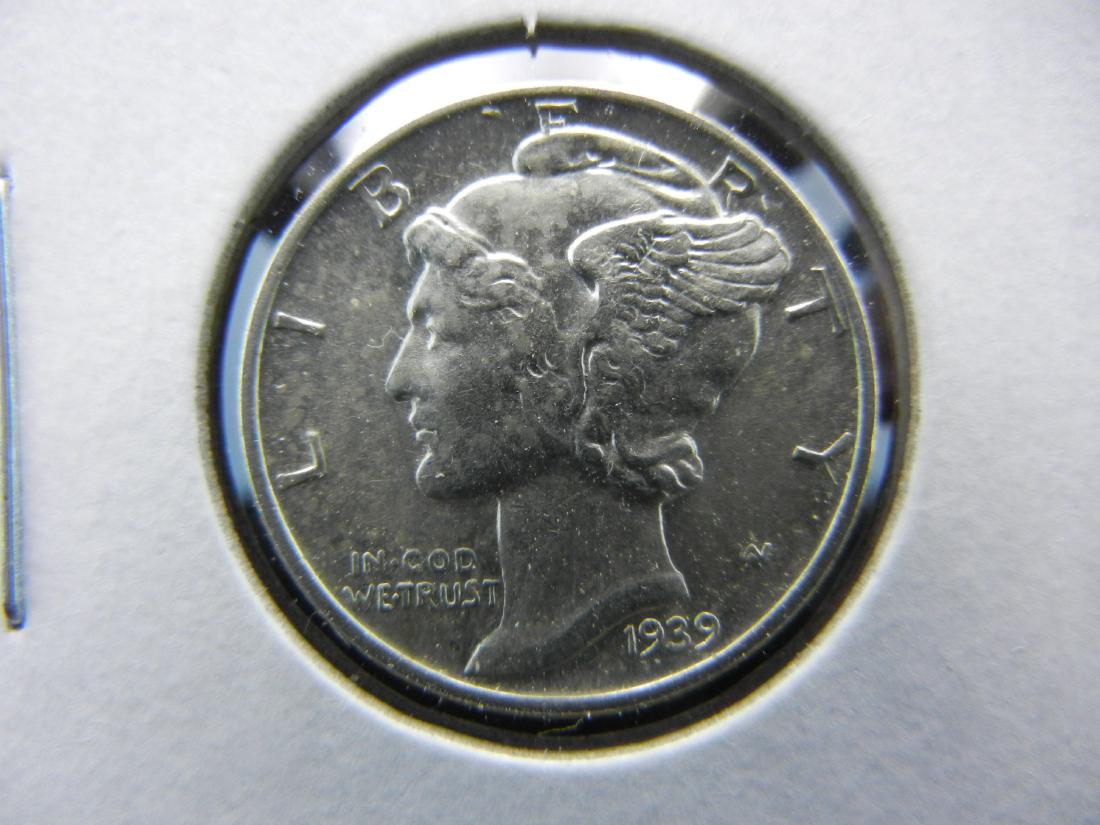 1939 Mercury Dime AU (1 of 3)