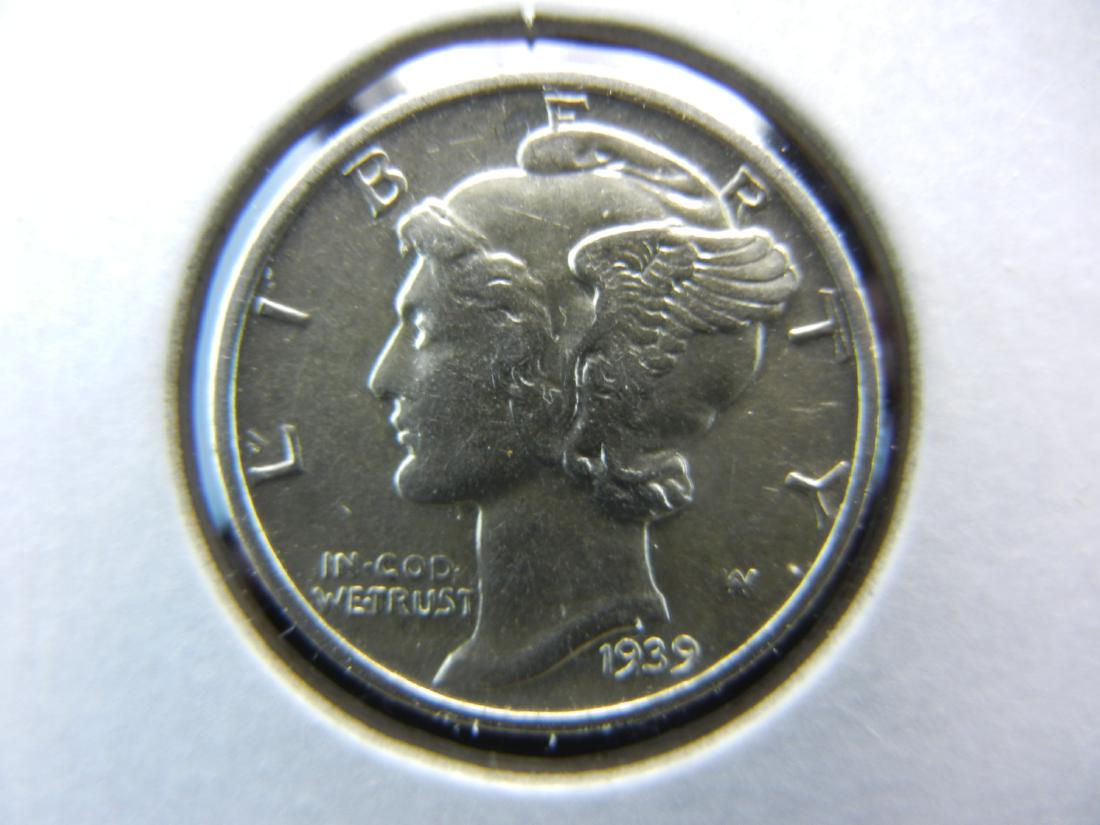 1939 D Mercury Dime AU (1 of 3)