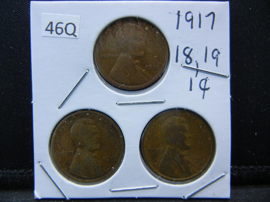 1917, 1918, 1919 Lincoln Wheat Cents (1 of 2)