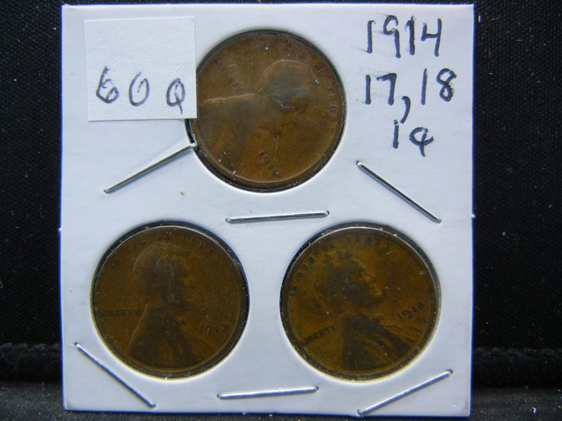 1914, 1917, 1918 Lincoln Wheat Cents (1 of 2)