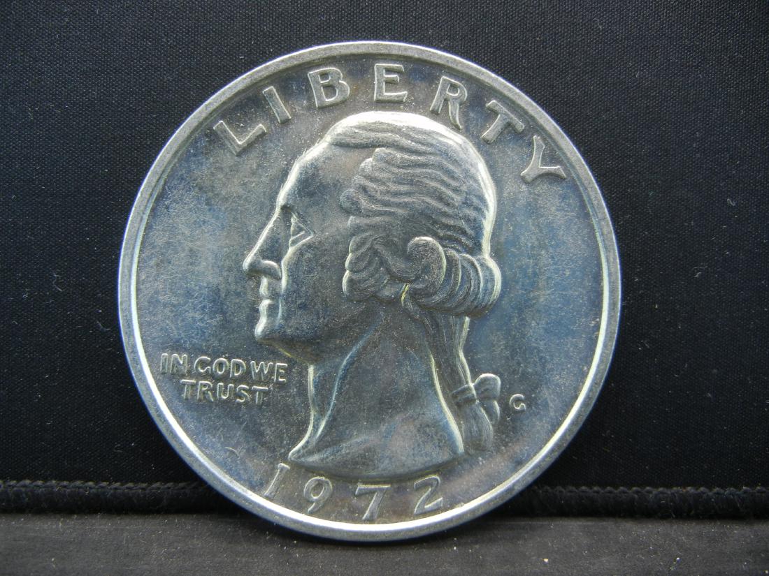(WASHINGTON QUARTER), HUGE (2.55 OZ/3 INCHES SIDE TO: (WASHINGTON QUARTER), HUGE (2.55 OZ/3 INCHES SIDE TO SIDE), GREAT AS A COASTER (RIDGE), NOT LEGAL TENDER/NOVELTY, Encapsulated For Future Preservation, NEW, Great Gift!