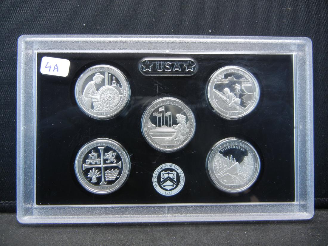 (5) GEM Proof 2019 Silver Parks Quarters: Lowell, Ameri (1 of 2)