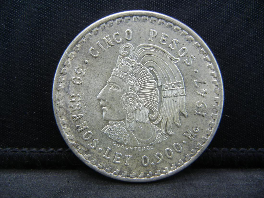 1947 5 Pesos 1 Ounce Silver .900 Fine (1 of 2)