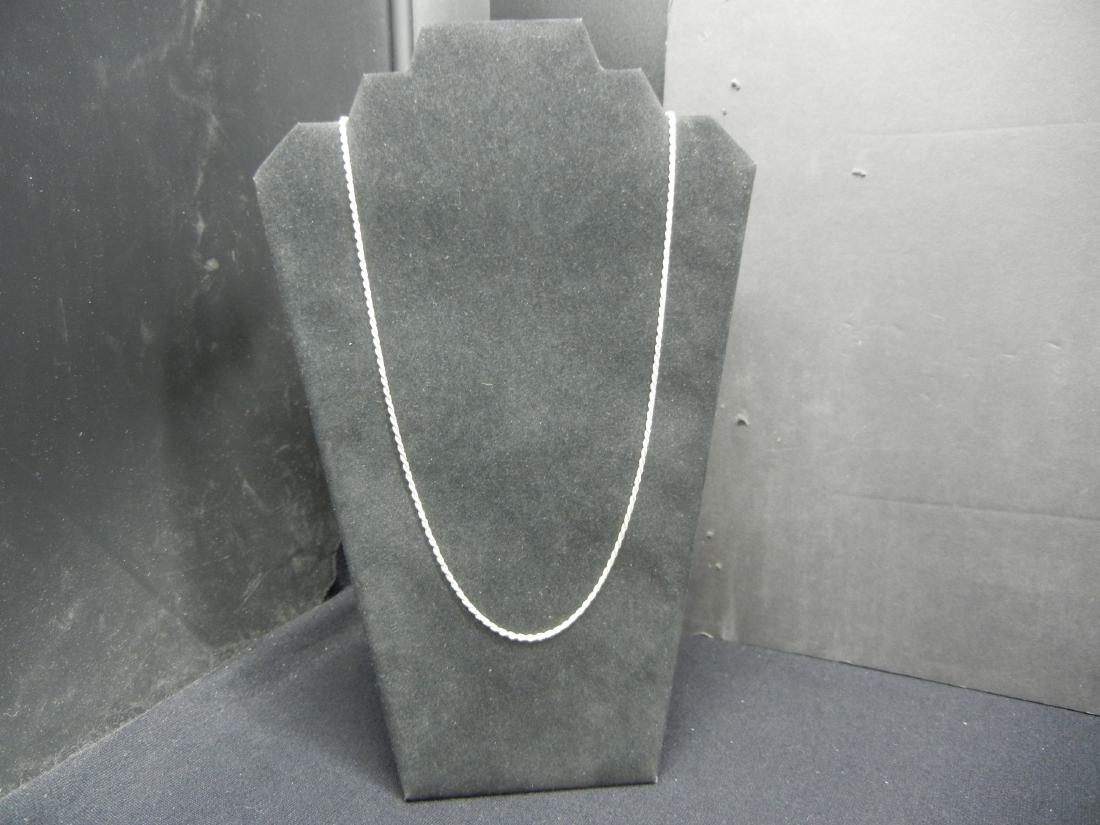24 Inch sterling rope style necklace.   Medium weight. (1 of 3)