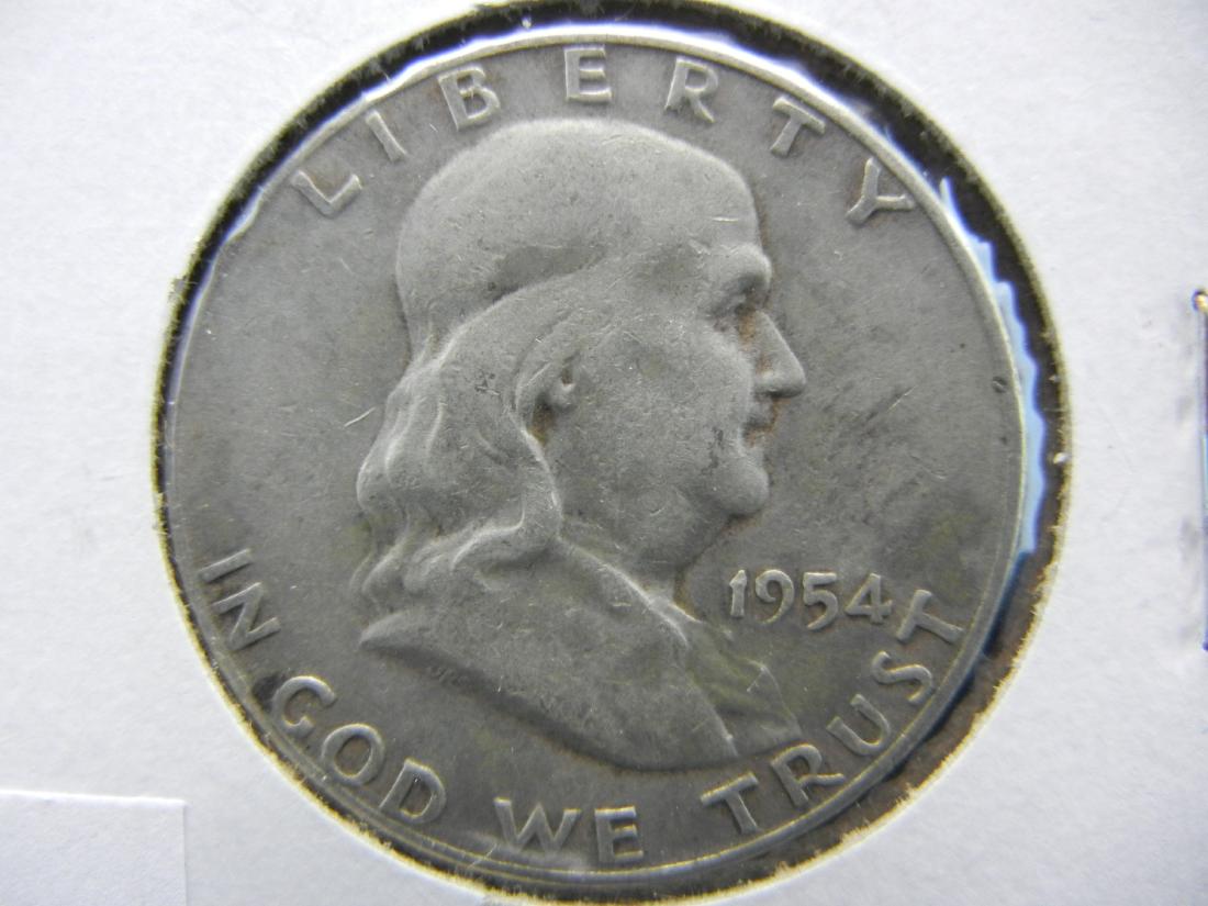 1954-S Franklin Half Dollar - 90% Silver (1 of 3)