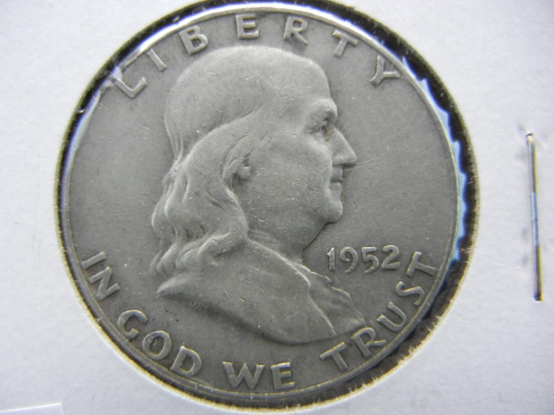 1952-D Franklin Half Dollar 90% Silver (1 of 3)