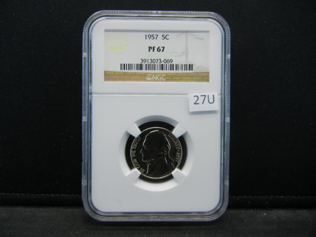 1957 Proof Jefferson Nickel Certified NGC PR67. Very (1 of 4)