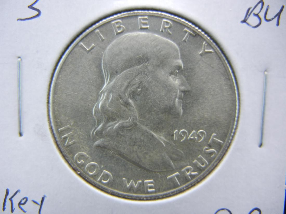 1949 S Key Date Choice BU Franklin Half Dollar (1 of 3)