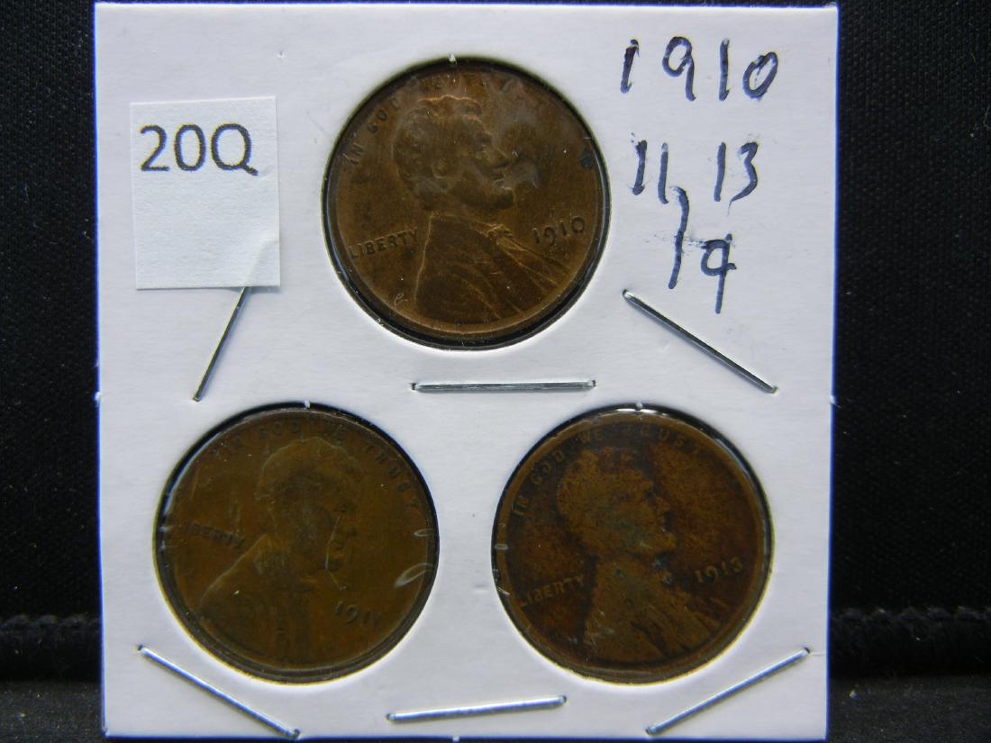1910, 1911, 1913 Lincoln Wheat Cents (1 of 2)