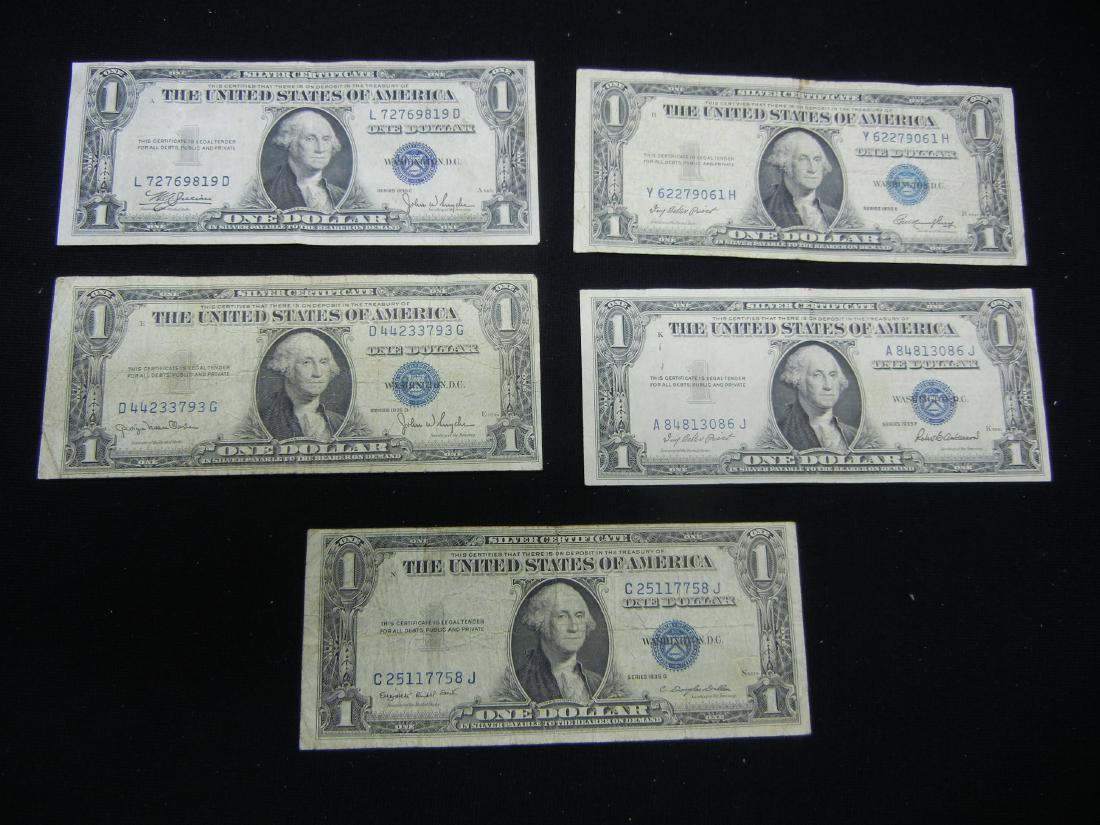 (5) $1 US Silver Certificates (1 of 5)