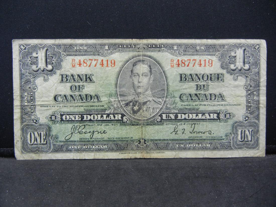 1937 $1 Bank Of Canada Note (1 of 3)