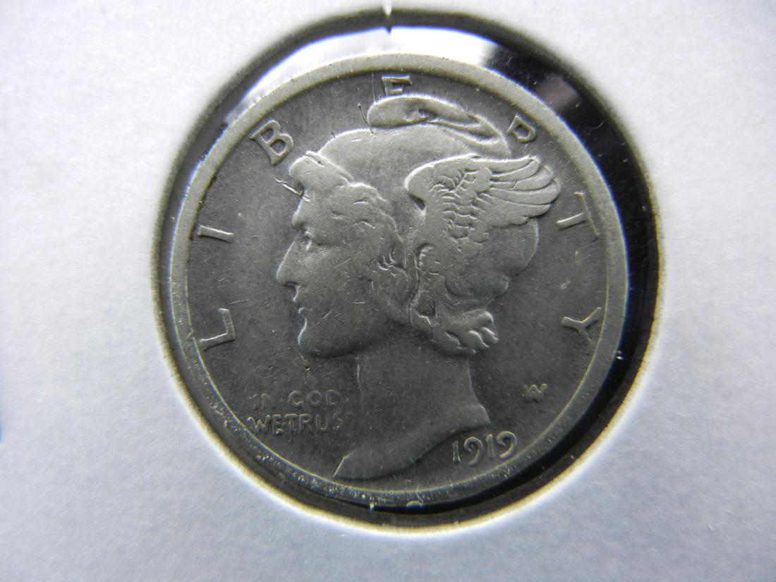 1919 D XF Mercury Dime (1 of 3)