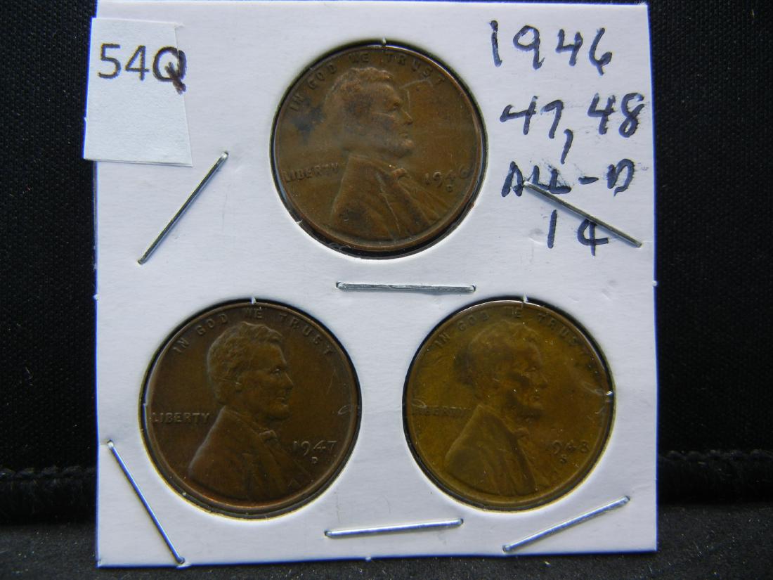 1946, 1947, 1948 Lincoln Wheat Cents (1 of 2)