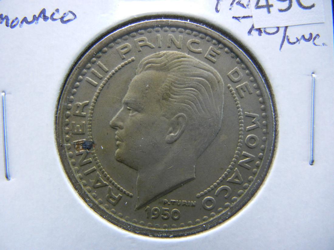 1950 Monaco 100 Francs. AU/UNC. Scarce. (1 of 2)