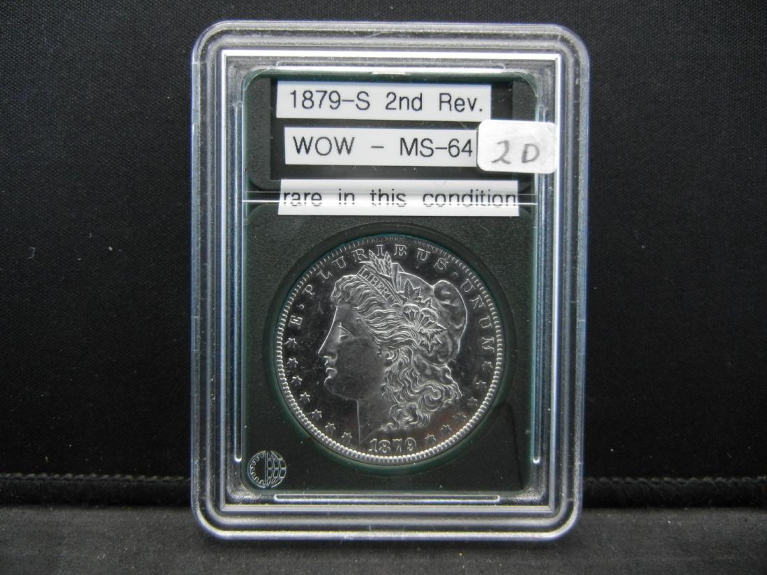 1879-S Morgan Silver Dollar. 2nd Reverse. Wow BU GEM. (1 of 4)