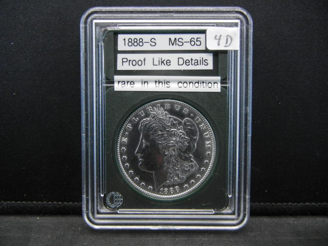 1888-S Morgan Silver Dollar. Proof Like Details. Rare (1 of 4)