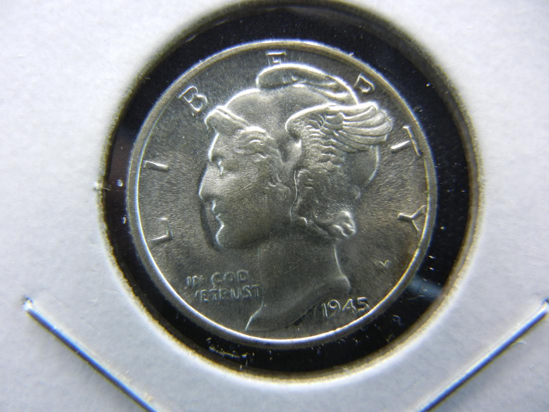 1945 Mercury Dime.   MS 66 GEM.  Almost Flawless. (1 of 3)