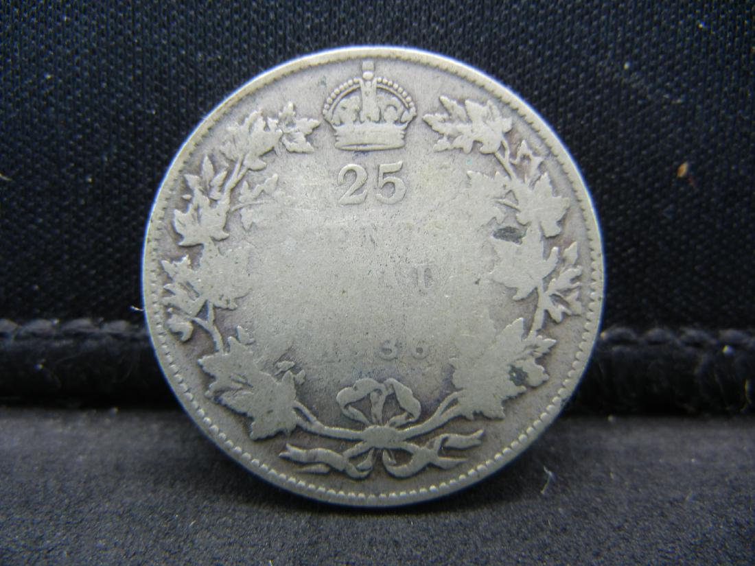 1936 Canada Sterling Silver (92.5%) Quarter.  Coin (1 of 2)