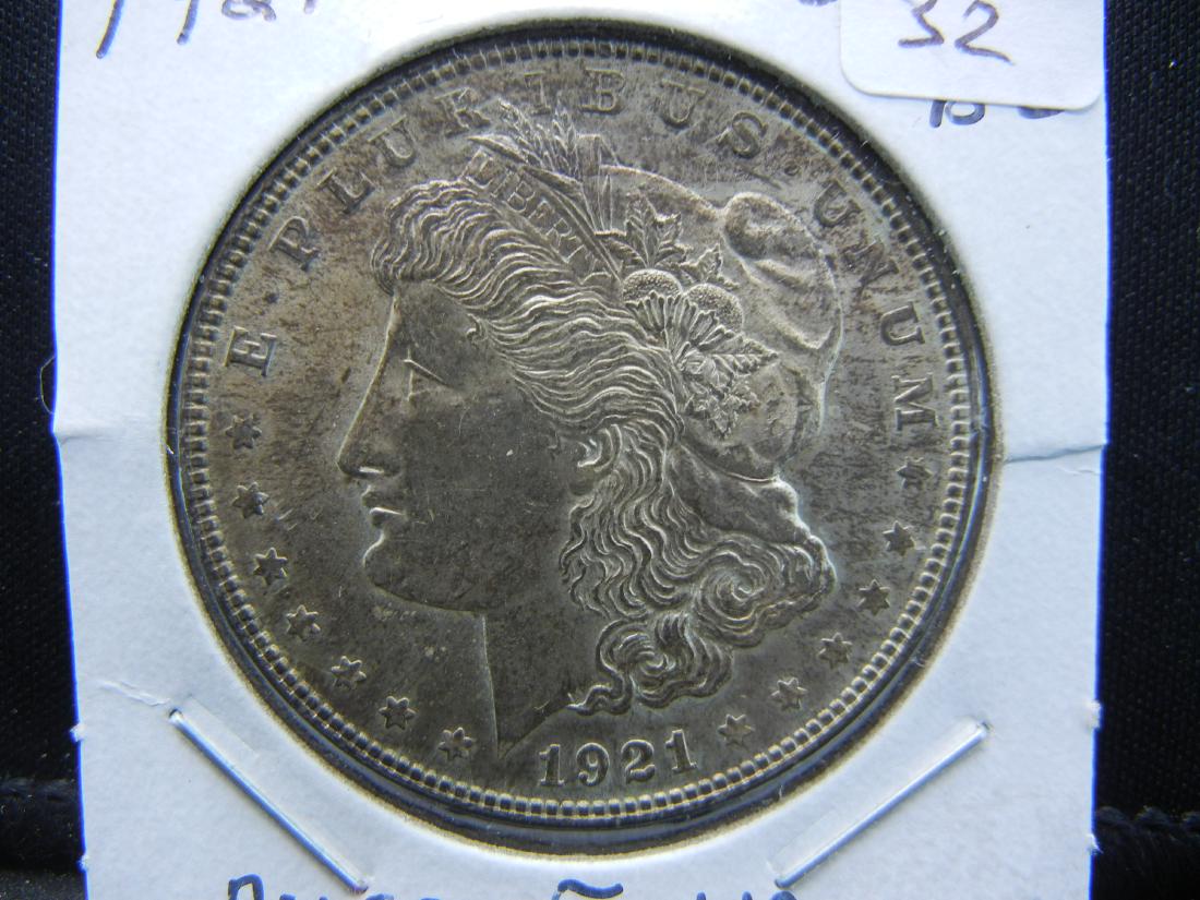1921 Morgan Dollar.  Choice BU.  Nice toning. (1 of 3)