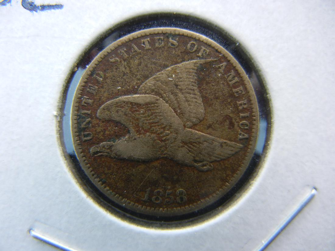 1858 Small Letters Flying Eagle Cent.  Very Fine. (1 of 3)
