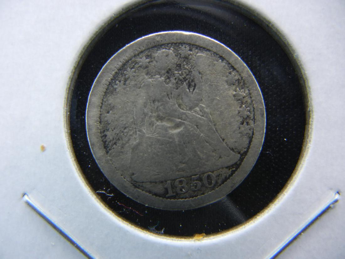 1850 Seated Liberty Dime. (1 of 3)
