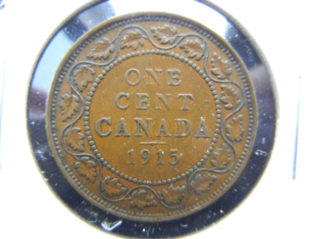 1915 Canada One Cent .  Nice AU/UNC (1 of 3)
