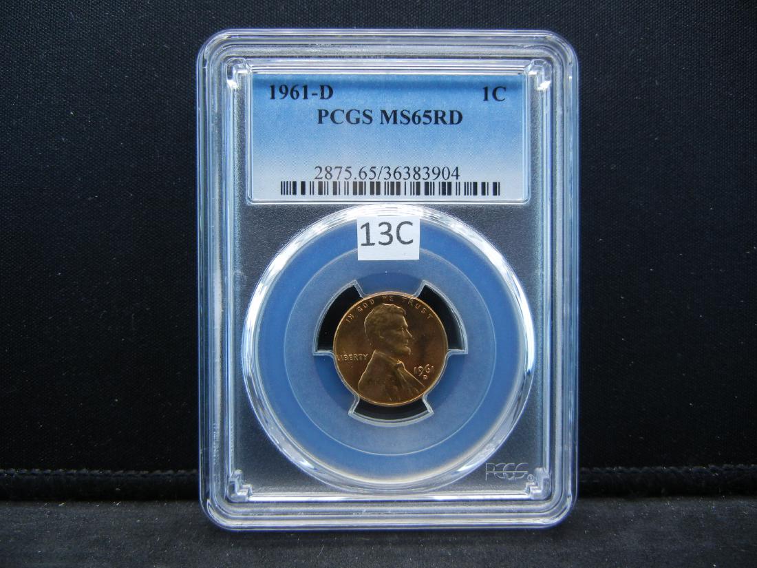 1961-D Lincoln One Cent .  PCGS MS65RD (1 of 4)