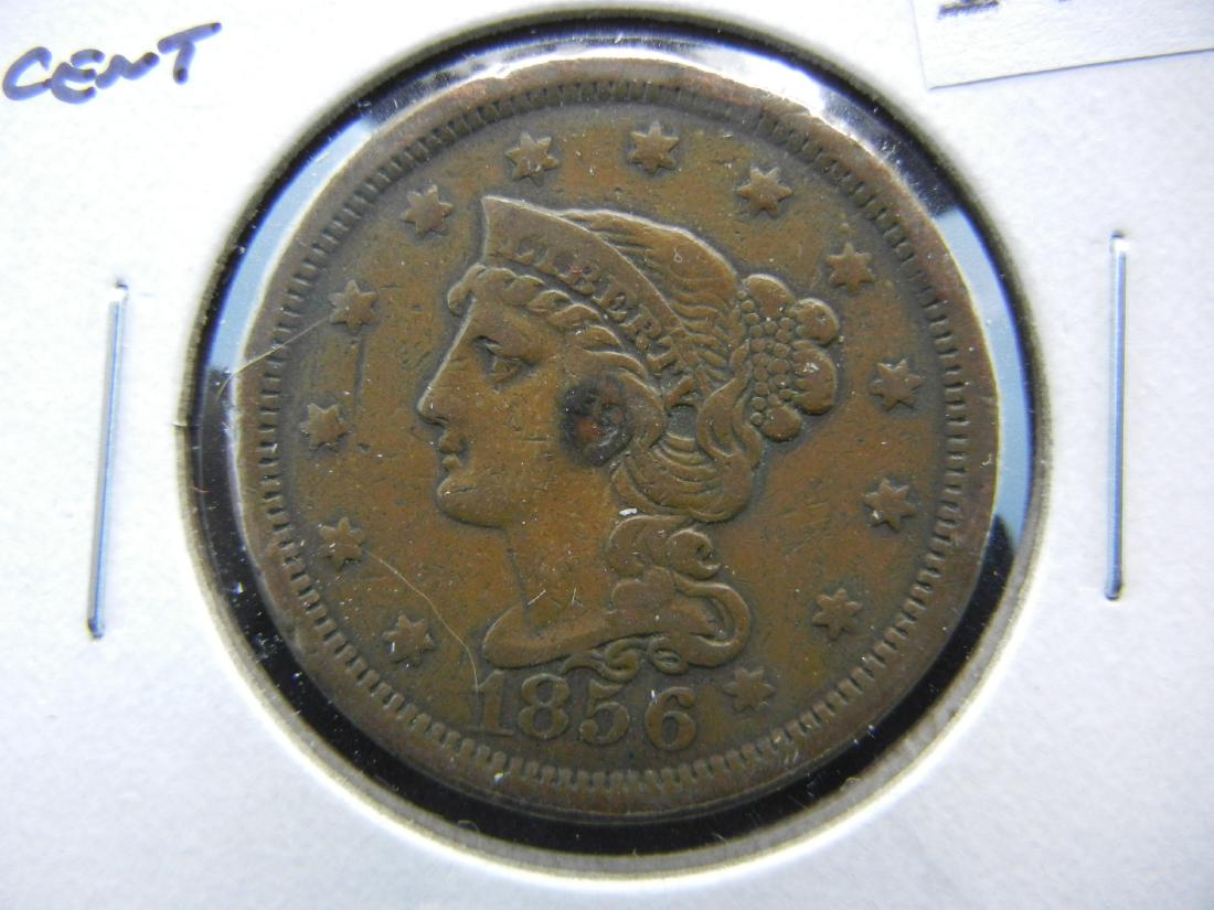 1856 Large Cent.  Fine. (1 of 3)