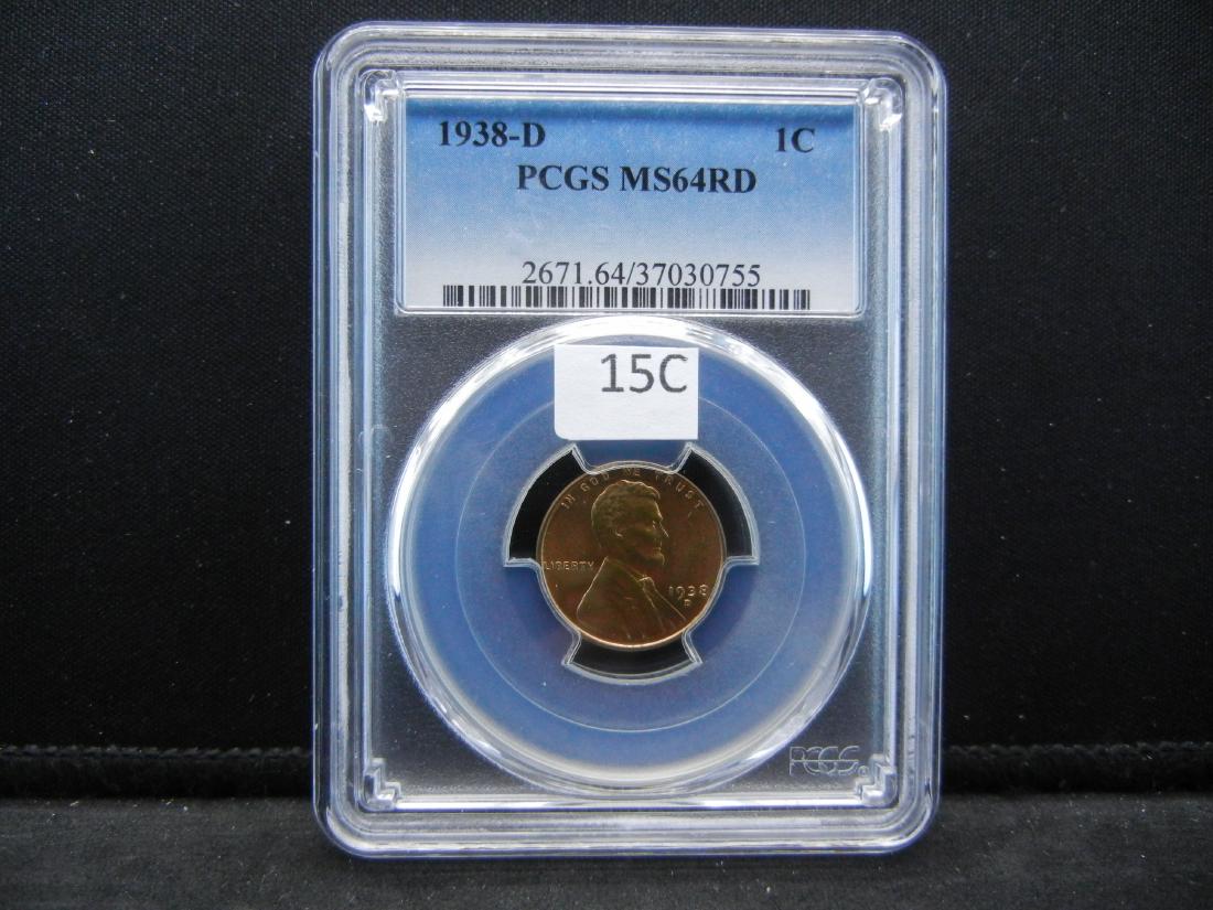 1938-D Lincoln One Cent .  PCGS MS64RD (1 of 4)