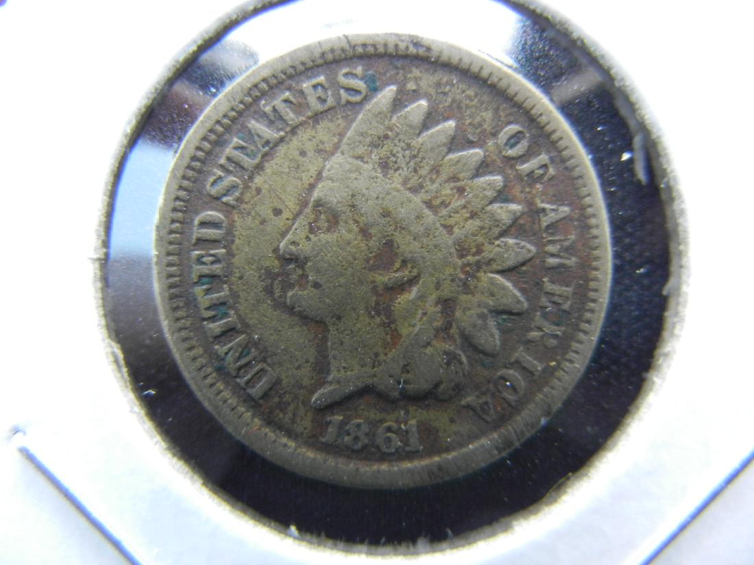 1861 Indian One Cent .  VF Details. (1 of 3)