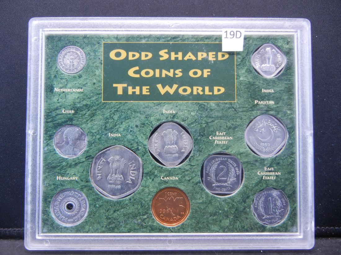 Odd Shaped Coins of the World.  All Uncirculated.  Neat (1 of 2)