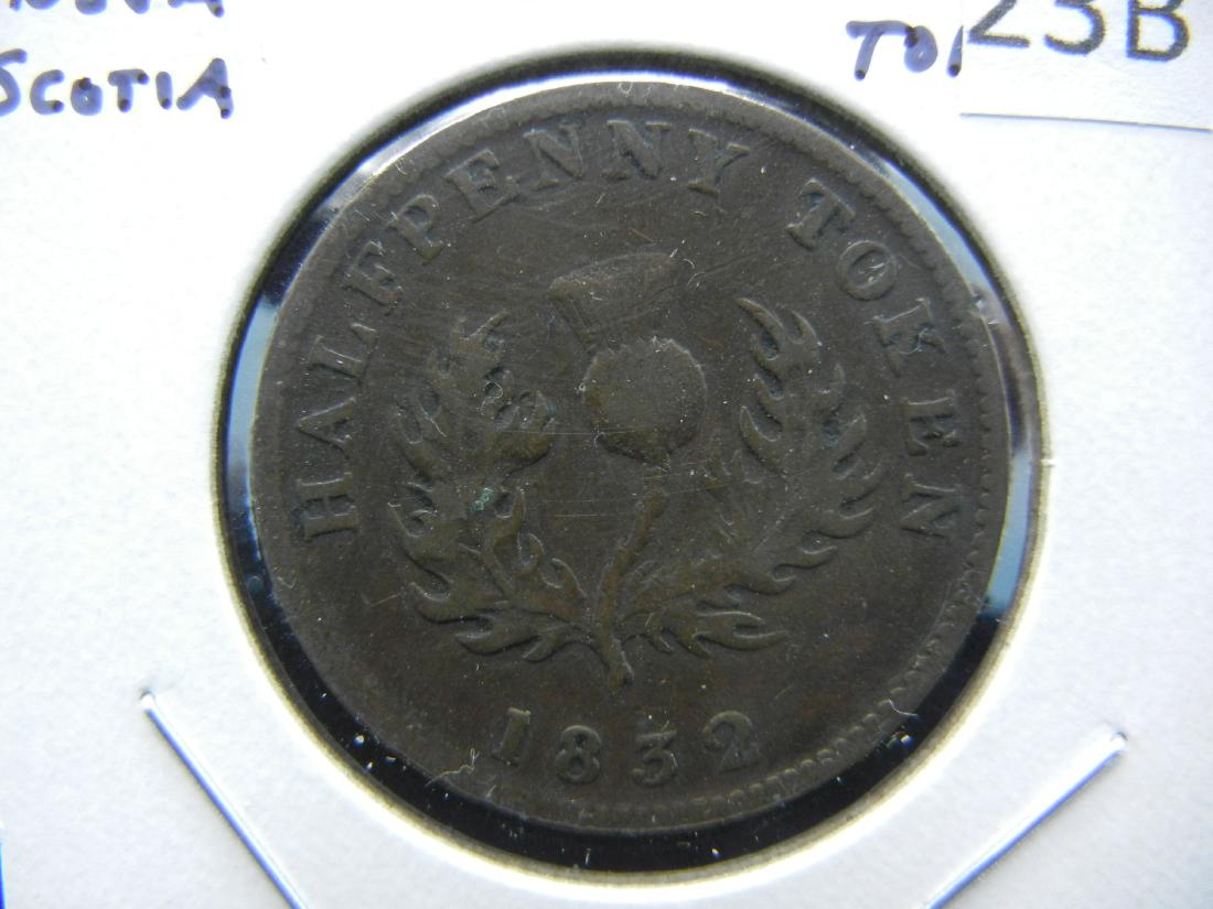 1832 Nova Scotia Half Penny Token.  Nice. (1 of 3)