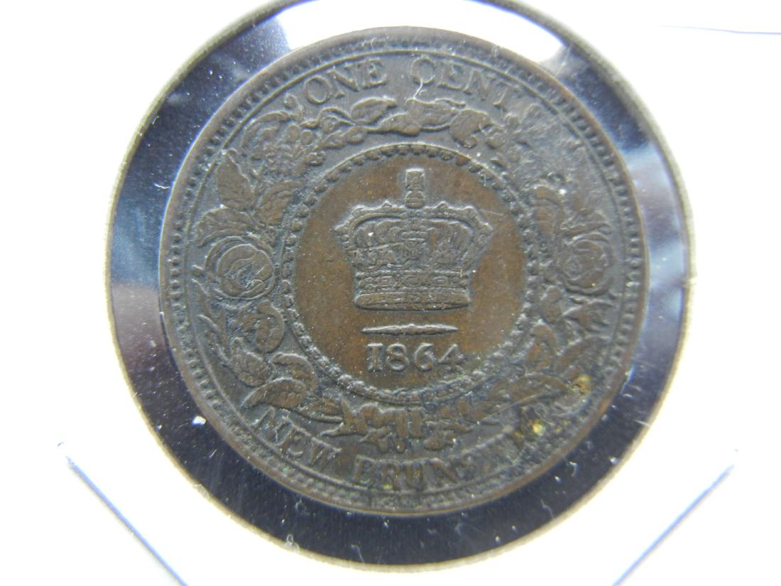1864 New Brunswick One Cent .  Scarce. (1 of 3)