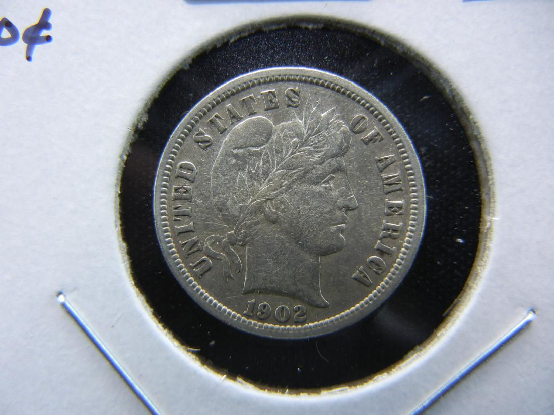 1902-O Barber Dime .  XF.  Scarce. (1 of 3)
