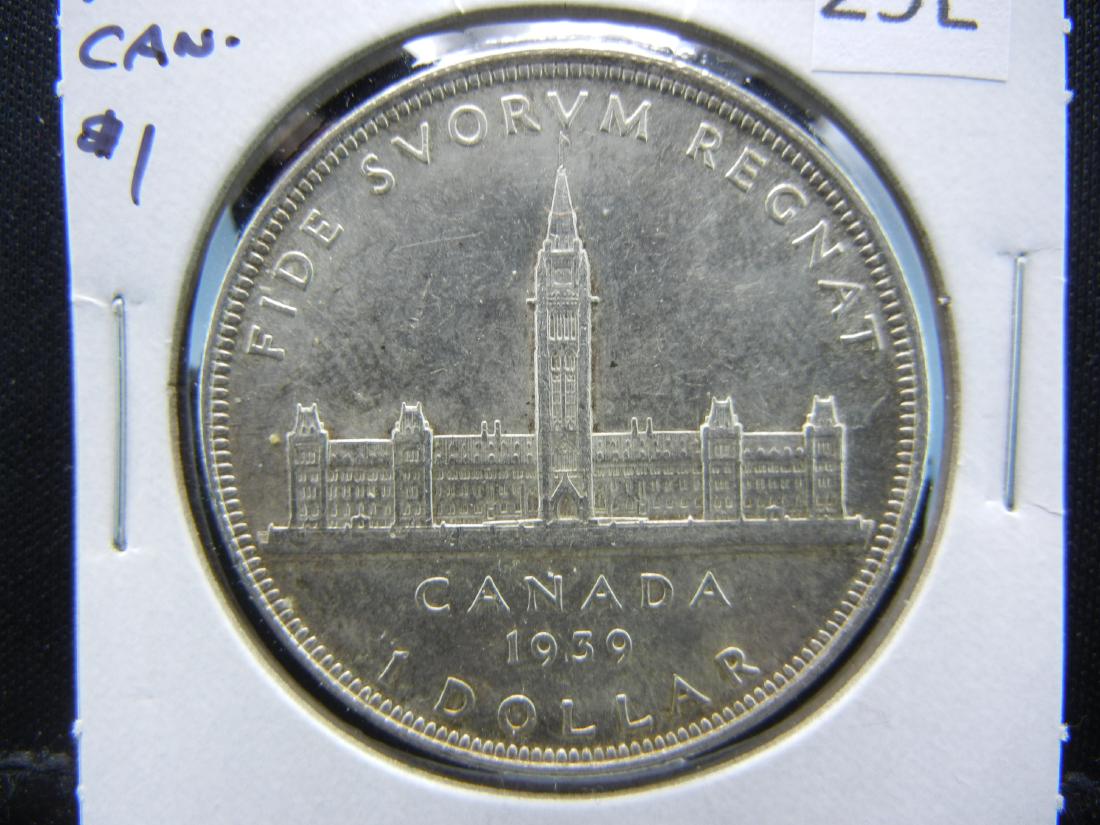 1939 Canada One Dollar  Coin.  AU (1 of 3)