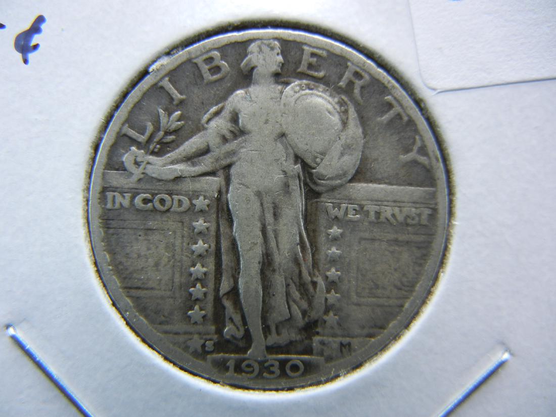 1930-S Standing Quarter .  VF (1 of 3)