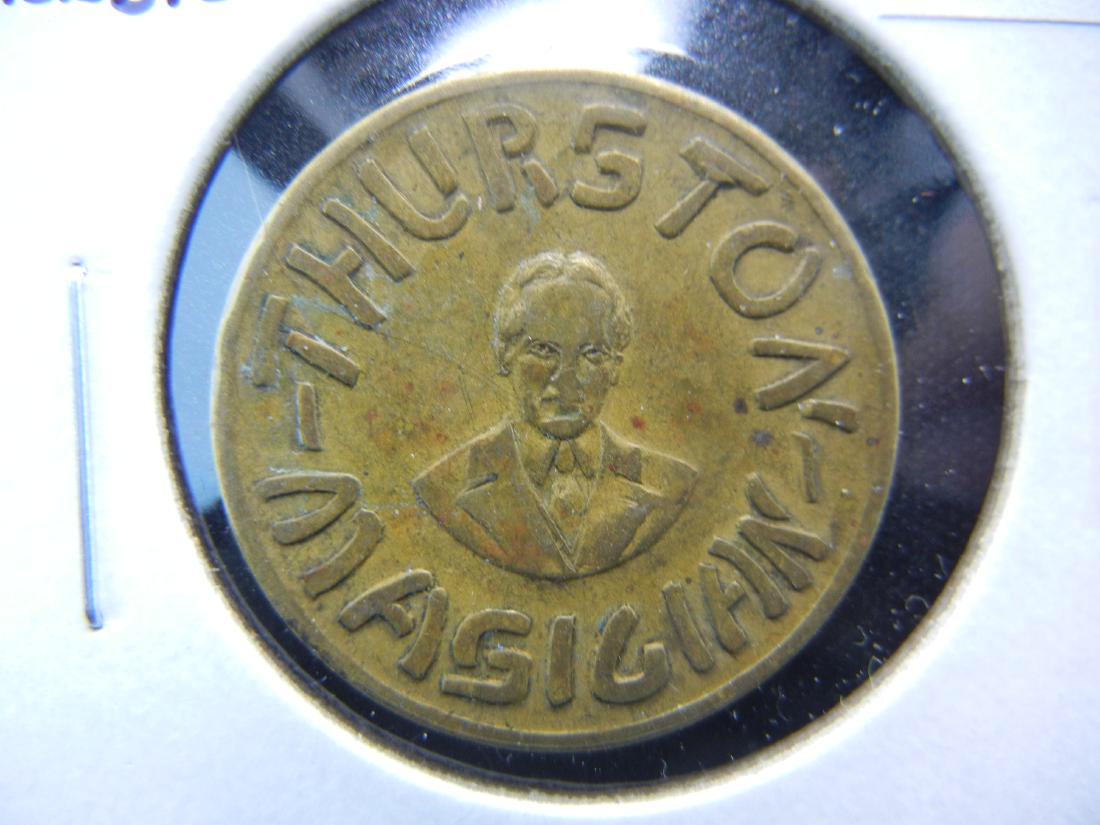 1929 Howard Thurston Good Luck Coin.  Magician. (1 of 3)