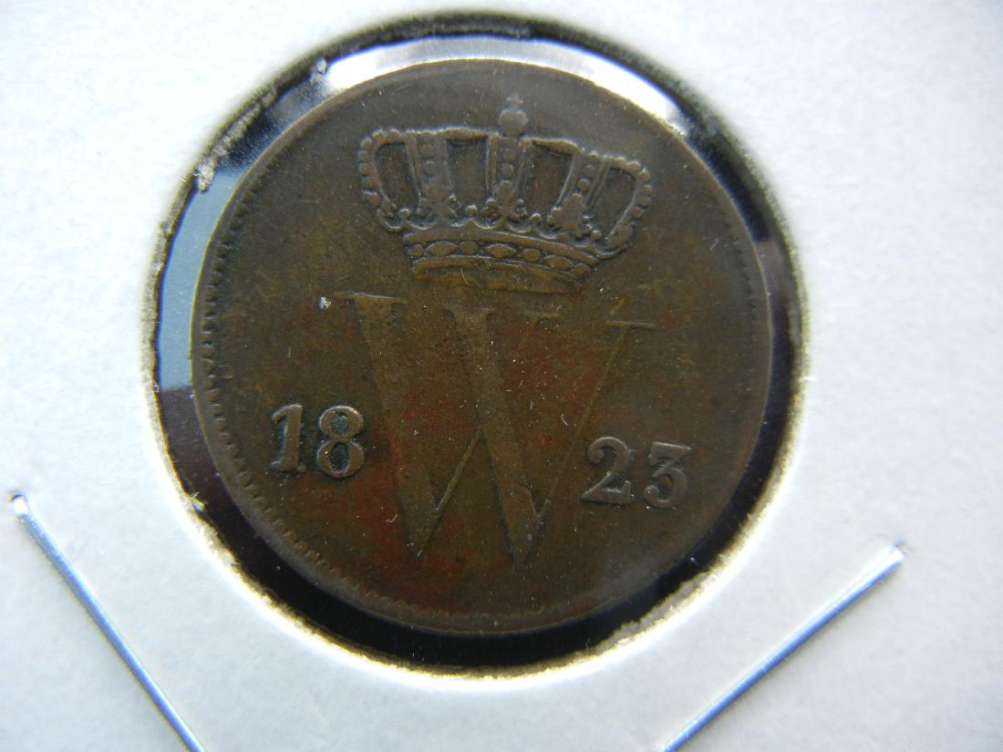 1823 Netherlands 1 Cent.  VF.  Scarce. (1 of 3)