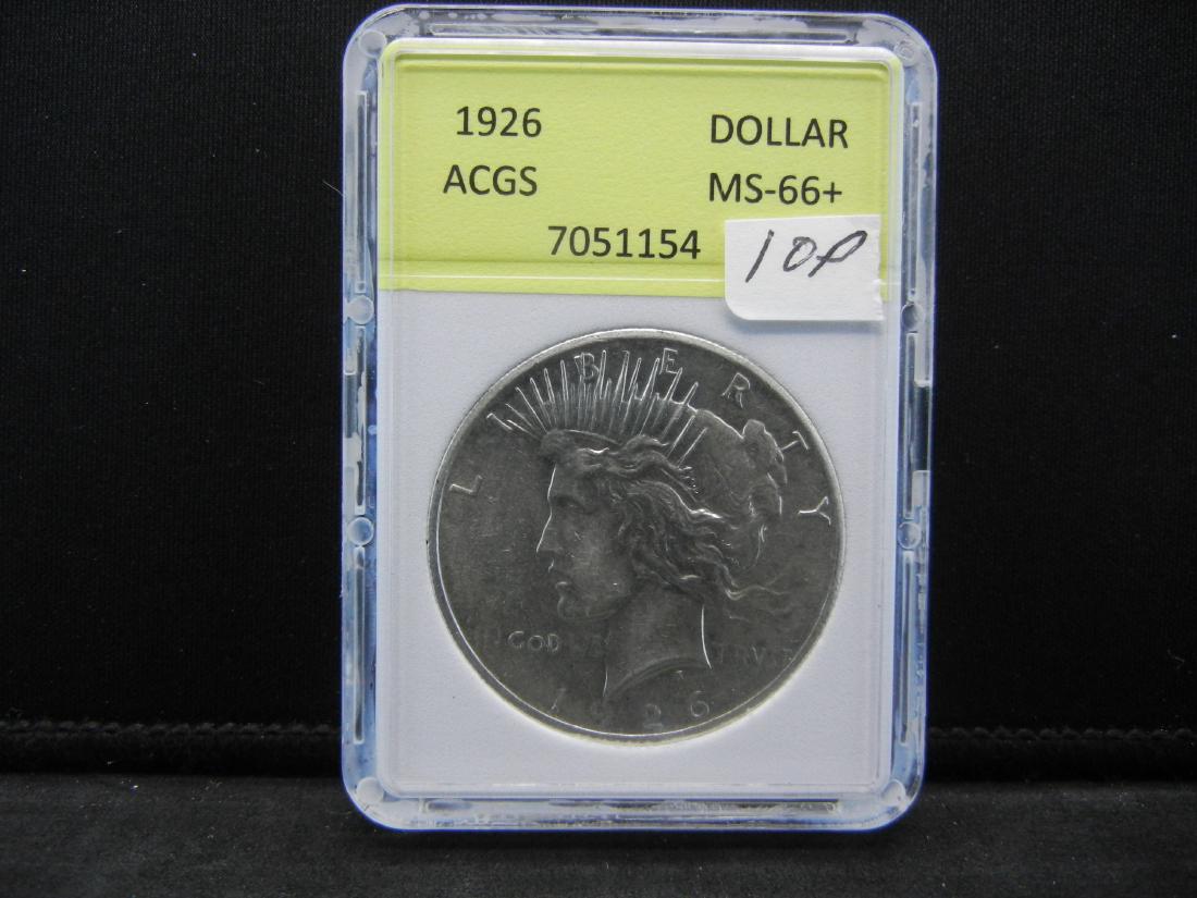 1926 Peace Dollar ACGS MS66+ Lists $9,150 (1 of 4)